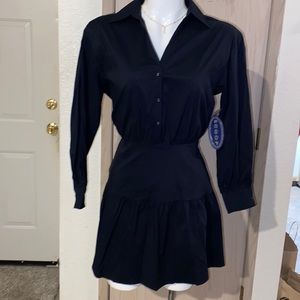 Black Collar shirt Dress